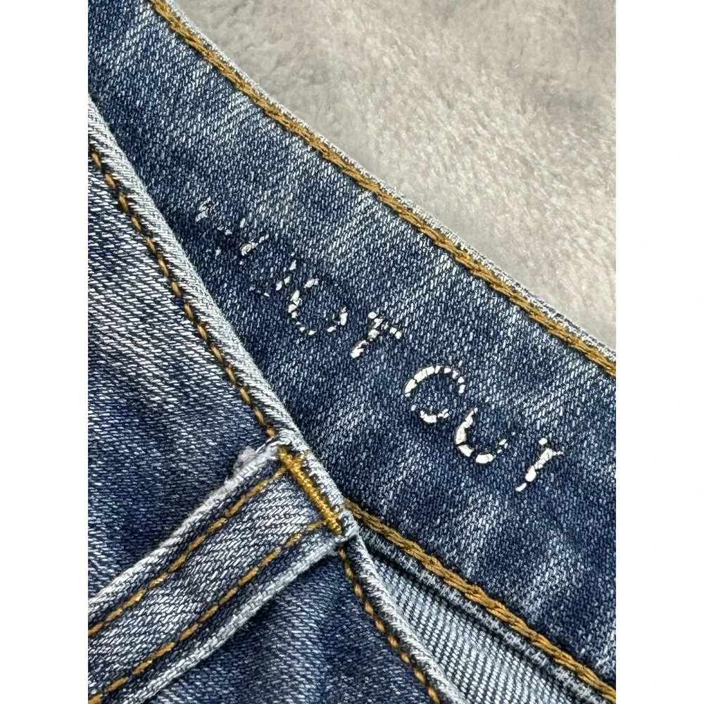 A.n.a. Jeans Bootcut Stretch Mid Rise Women Sz 28/6 Blue Whiskered Faded Western